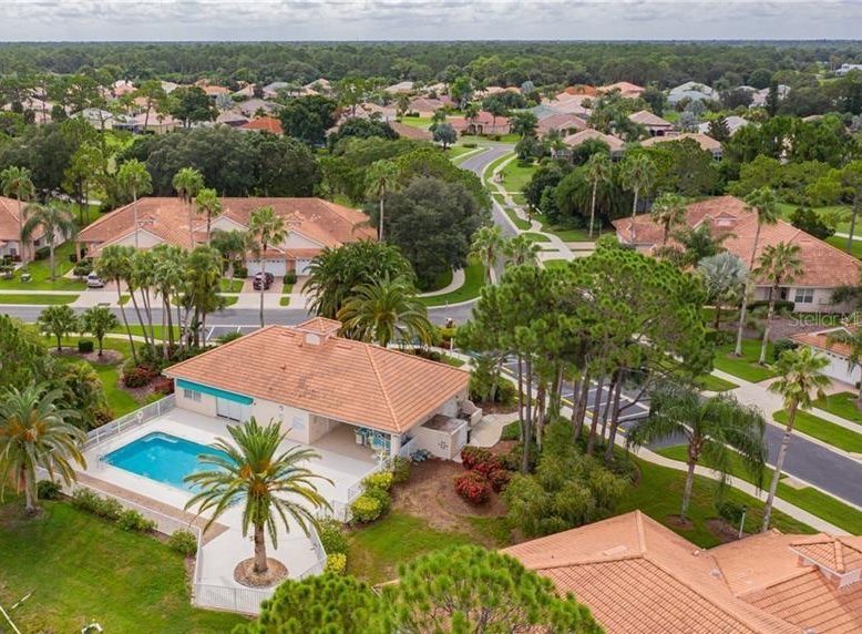 Aerial View of Clubhouse and Pool